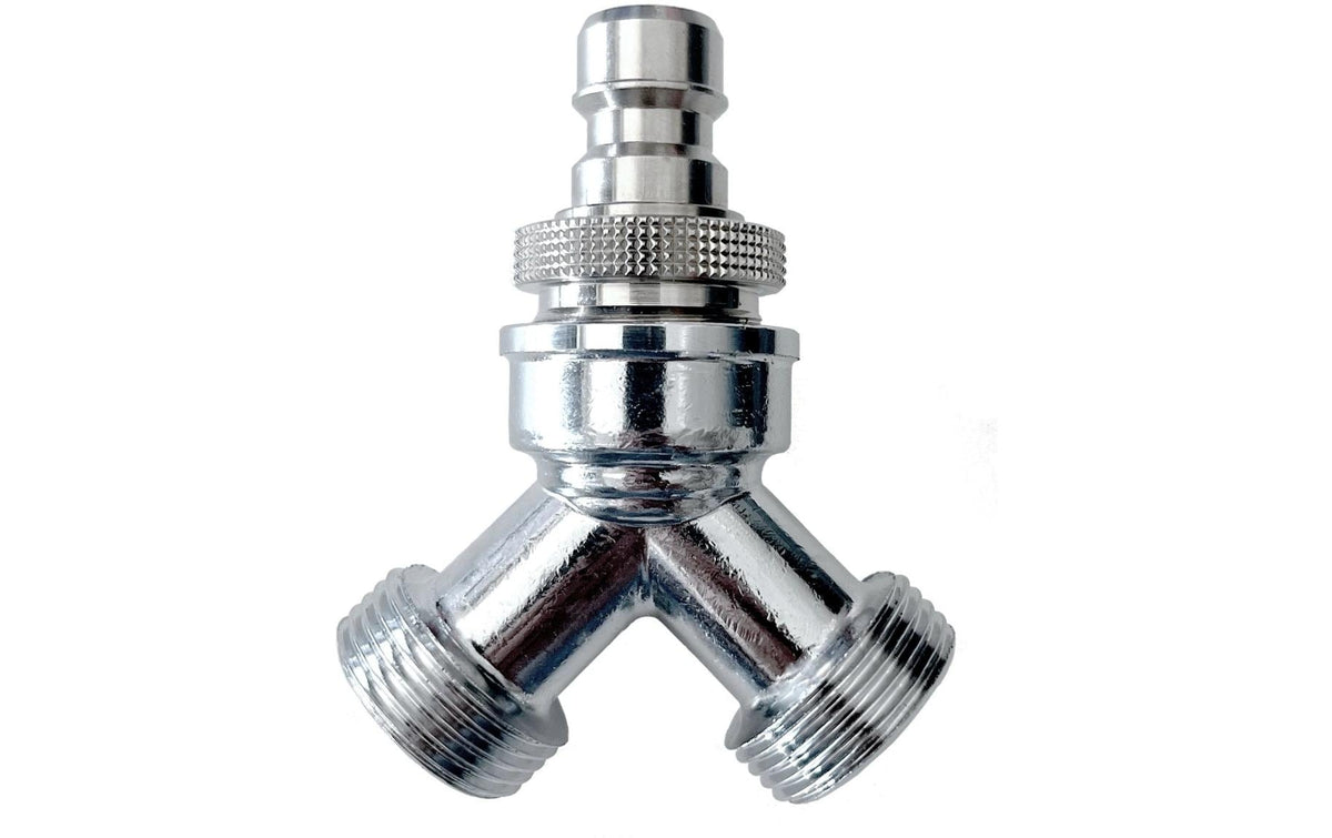 Neomatic Pro Y-Verteiler – 3/4" Anschluss, Ø 16,5 × 55 mm, Messing verchromt, Männlich