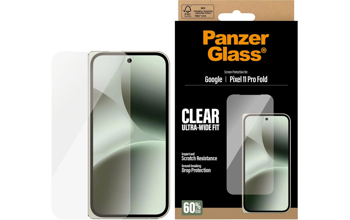 PanzerGlass Displayschutz (Folie), Fettabweisend – für Pixel 11 Pro Fold