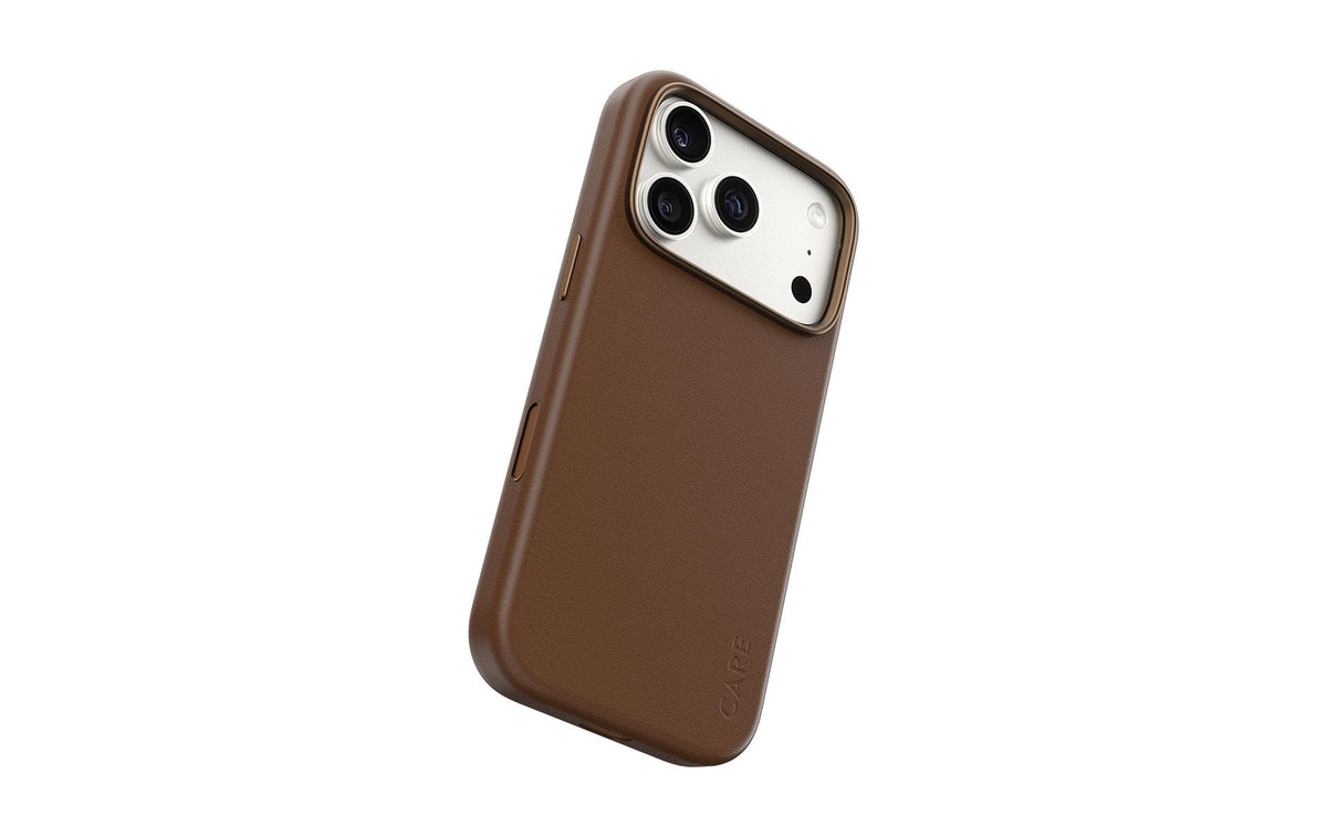 PanzerGlass CARE Solo – Rückcover – für Apple iPhone 18 Pro / 17 Pro, PU, Braun, bis 2,4 m sturzsicher