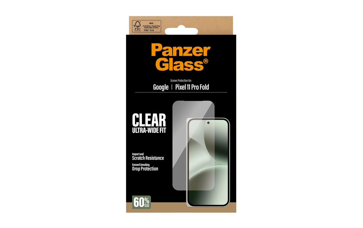 PanzerGlass Displayschutz (Folie), Fettabweisend – für Pixel 11 Pro Fold