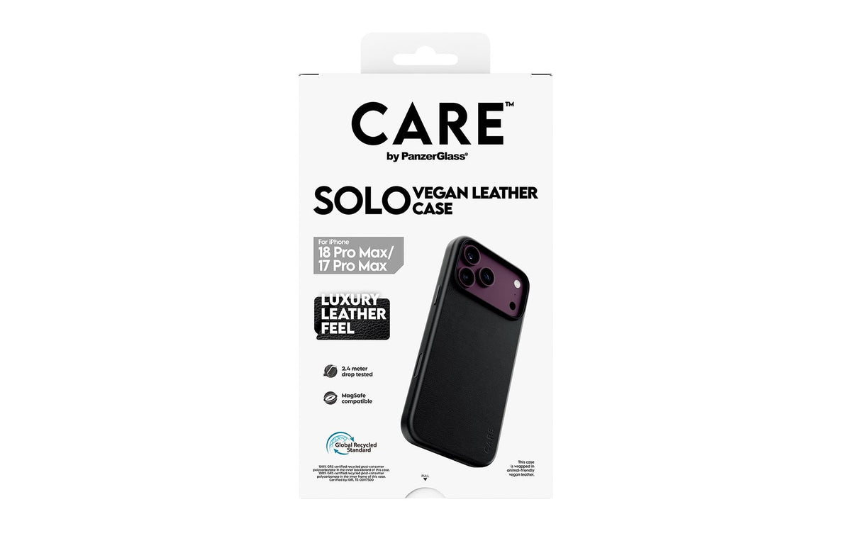PanzerGlass CARE Solo Backcover – für Apple iPhone 18 Pro Max / iPhone 17 Pro Max, bis 2,4 m sturzsicher