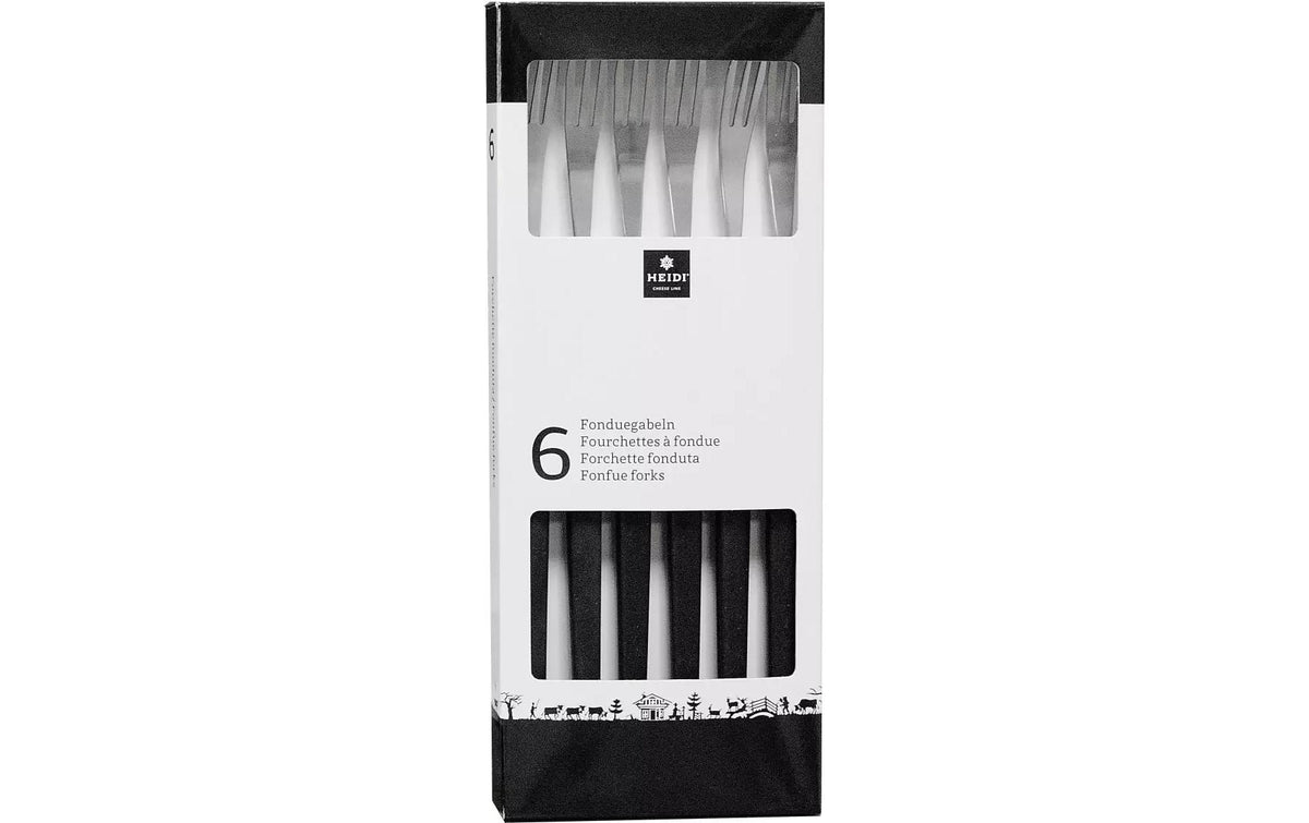 Heidi Cheese Line Heidi Cheese BLACK Fonduegabeln – 6er-Set, Nylon, für Käsefondue