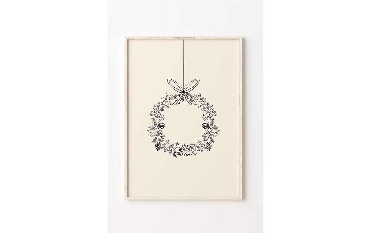Wallxpert Weihnachtsbilder – 33 × 48 cm – MDF, beige – 3-teilig