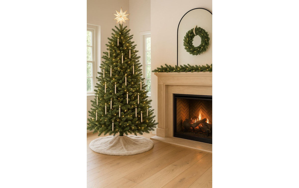 Conceptum hypnose Weihnachtsteppich – 150 × 150 cm – Polyester, weiss