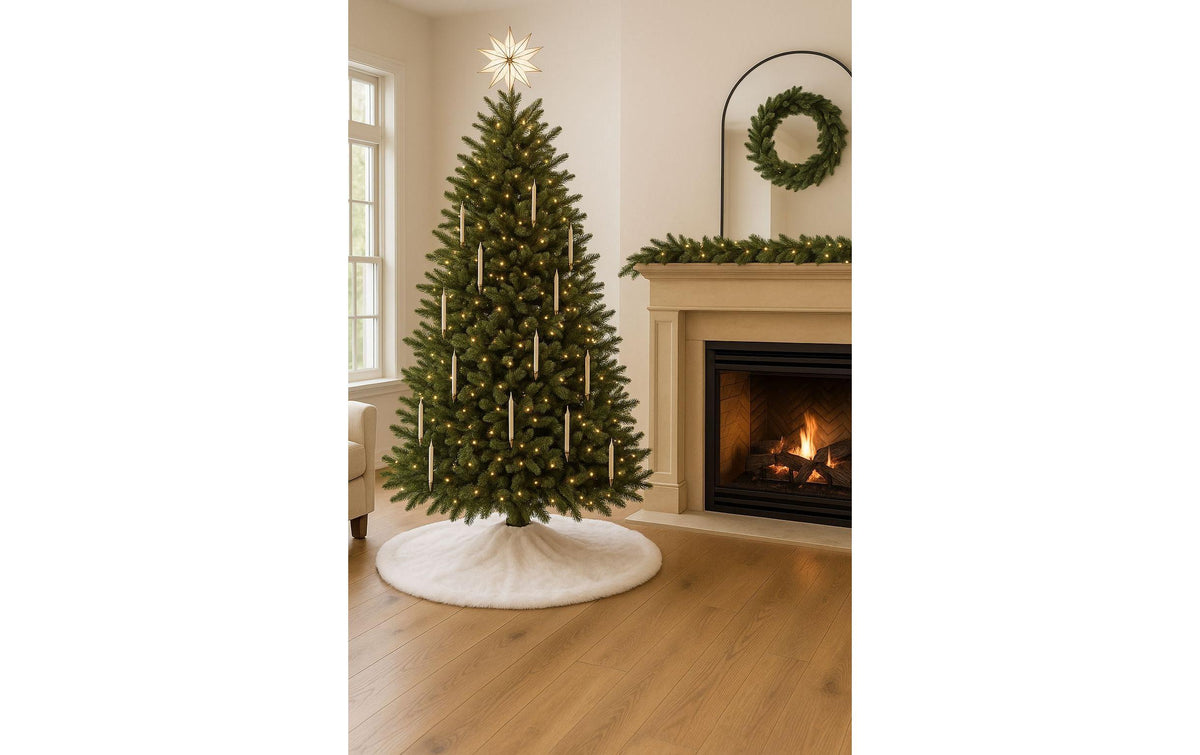 Conceptum hypnose Weihnachtsteppich – 150 × 150 cm – Polyester, weiss