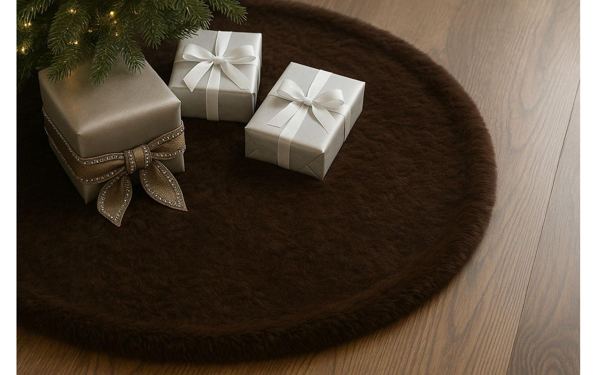Conceptum Hypnose Weihnachtsteppich – 100 × 100 cm – Polyester, braun