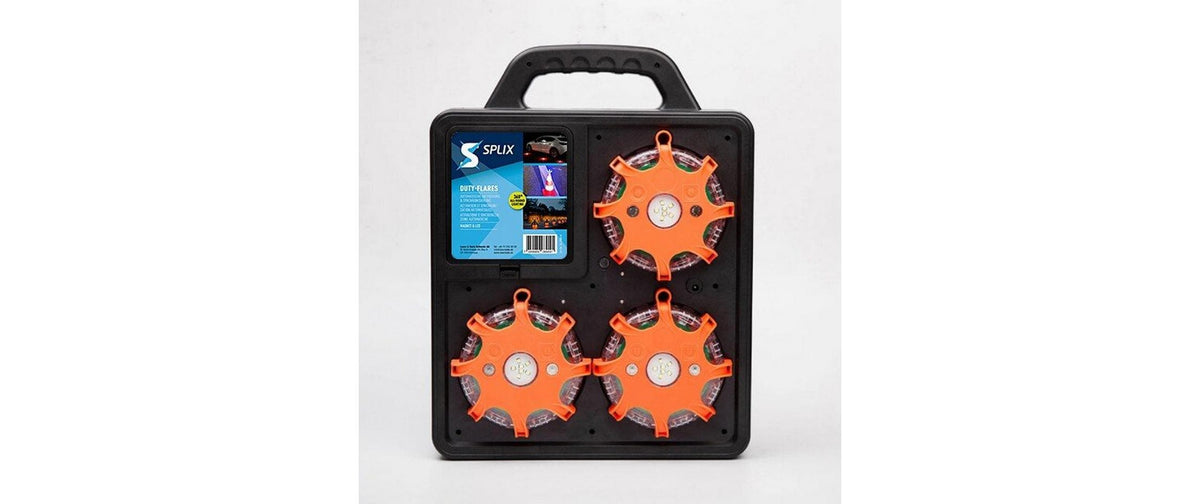 Splix Sicherheitslicht (tragbar) – 10,5 cm – Mehrfarbig – IP67 – Akkubetrieb, Magnet, inkl. Ladekabel – Orange