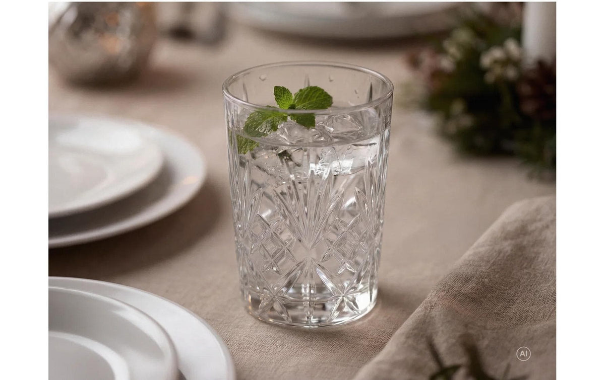 Lyngby Melodia Trinkglas – 250 ml, Ø 7,2 cm, H 10,3 cm, Kristallglas, Transparent