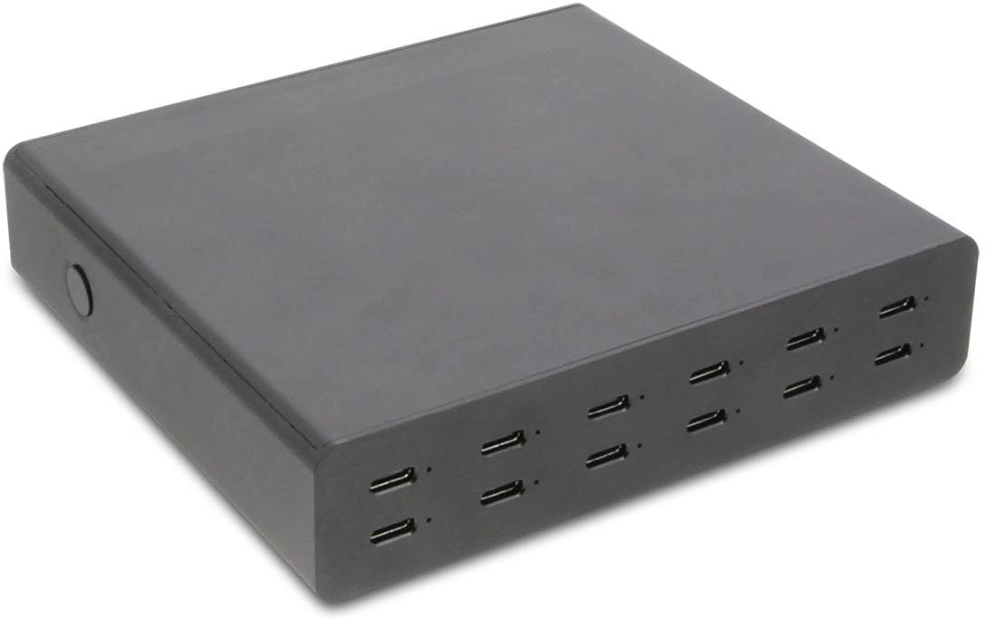 LMP SmartCharge 12-240 HKC USB-Desktop-Ladegerät 240 W – USB-C×12 – GaN – für Smartphones & Tablets u. Ä. – grau