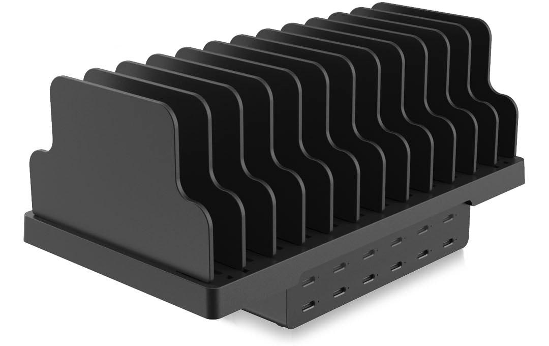 LMP SmartCHarge 12-240 H USB-Desktop-Ladegerät 240 W – USB×12, GaN – für diverse Geräte – Grau