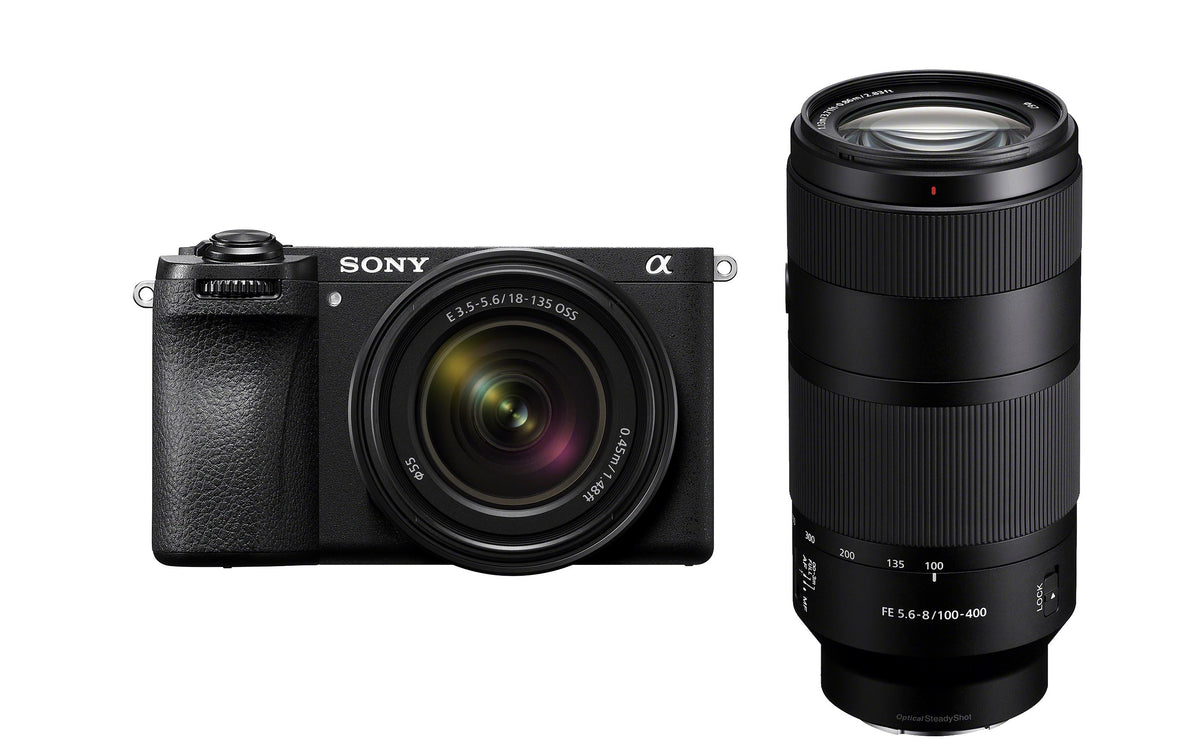 Sony Alpha 6700 Kit 18–135 mm / 100–400 mm – APS‑C, 26 MP, 4K, schwarz
