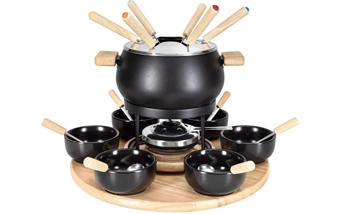 Nouvel Fondue-Set – Ø 17 cm, für Fondue Bourguignonne, Fondue Chinoise, Induktion, 21 Personen