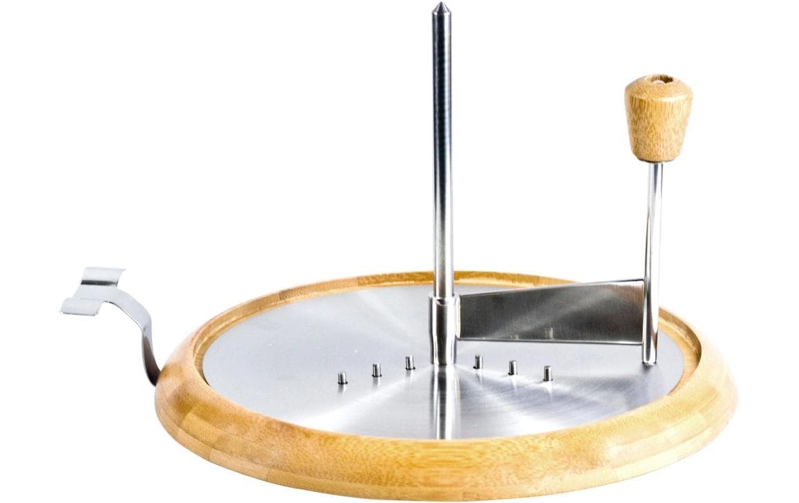 Nouvel Käsehobel 22,5 × 25,5 × 17,5 cm, Edelstahl/Bambus, Braun