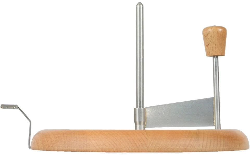 Nouvel Käsehobel 22,5 × 25,5 × 17,5 cm, Edelstahl/Bambus, Braun
