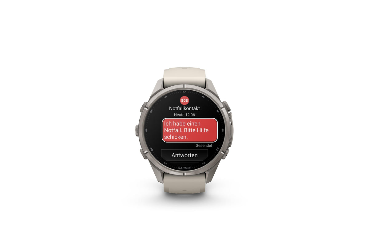 Garmin Fenix 9 Pro 43 mm GPS + Cellular – Titan Hellgrau, 100 m, für Android, iOS