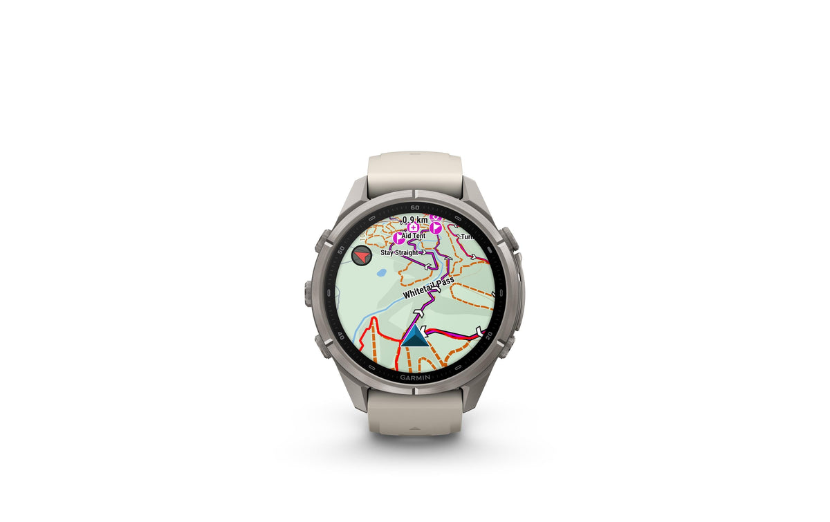Garmin fēnix 9 Pro 43 mm GPS – Titan Nebelgrau, 100 m, für Android, iOS