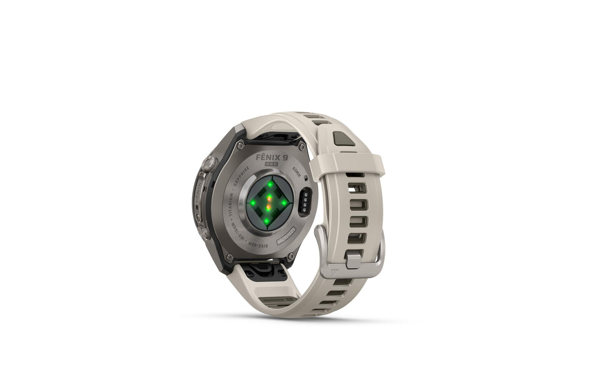 Garmin fēnix 9 Pro 43 mm GPS – Titan Nebelgrau, 100 m, für Android, iOS