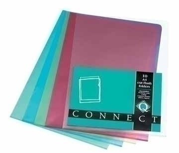 Connect Sichthülle A4, blendfrei genarbt, 1 Fach, grün – 100 Stück