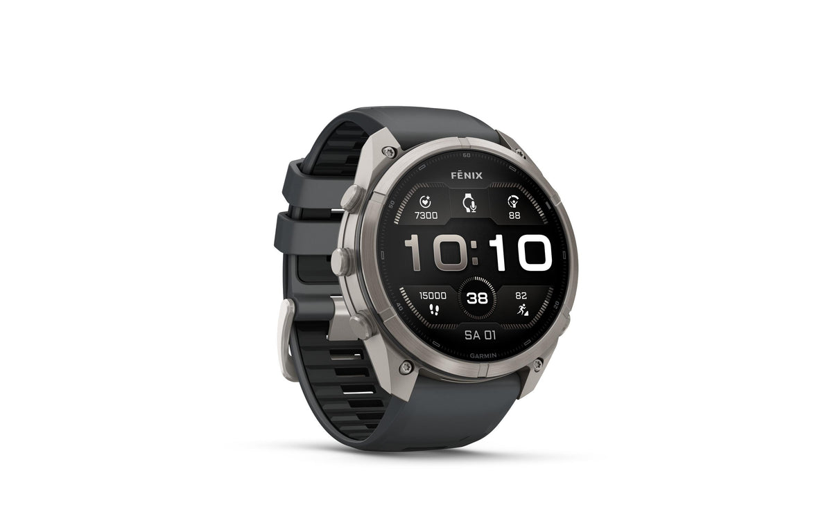 Garmin fēnix 9 Pro 47 mm GPS – Titan Grau, Silikon, Graphit, 100 m, für Android, iOS