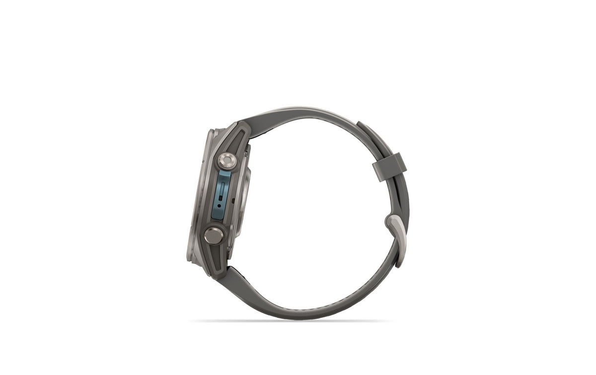 Garmin fēnix 9 43 mm GPS – Titan, Sportarmband, Grau, 100 m, für iPhone