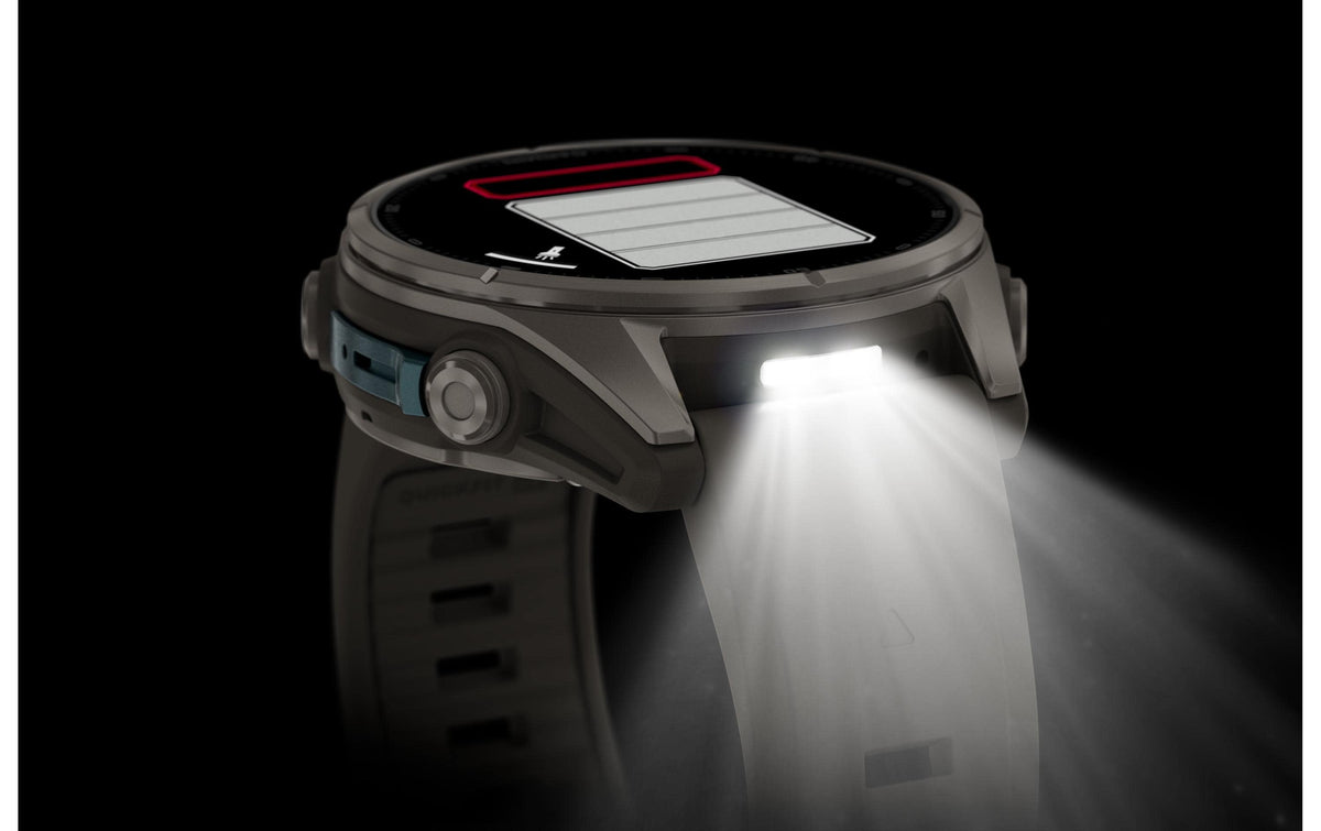 Garmin fēnix 9 43 mm GPS – Titan, Sportarmband, Grau, 100 m, für iPhone