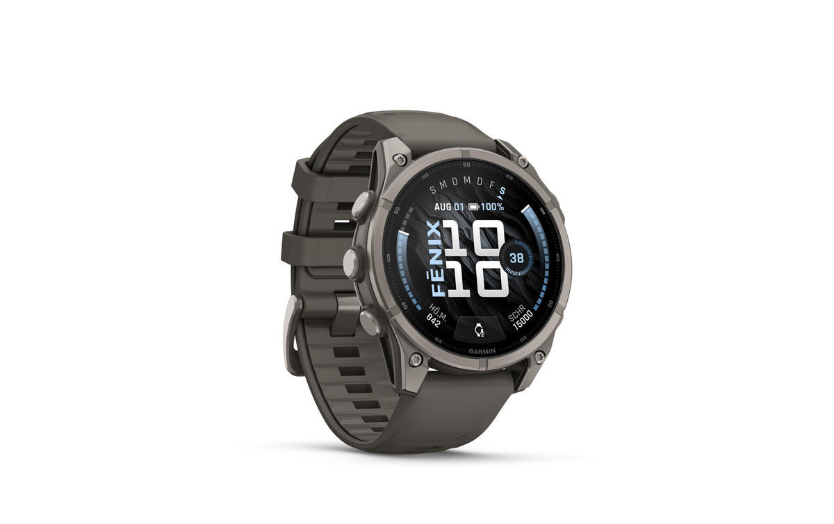 Garmin fēnix 9 47 mm GPS – Titan, Grau, 100 m, für Android, iPhone