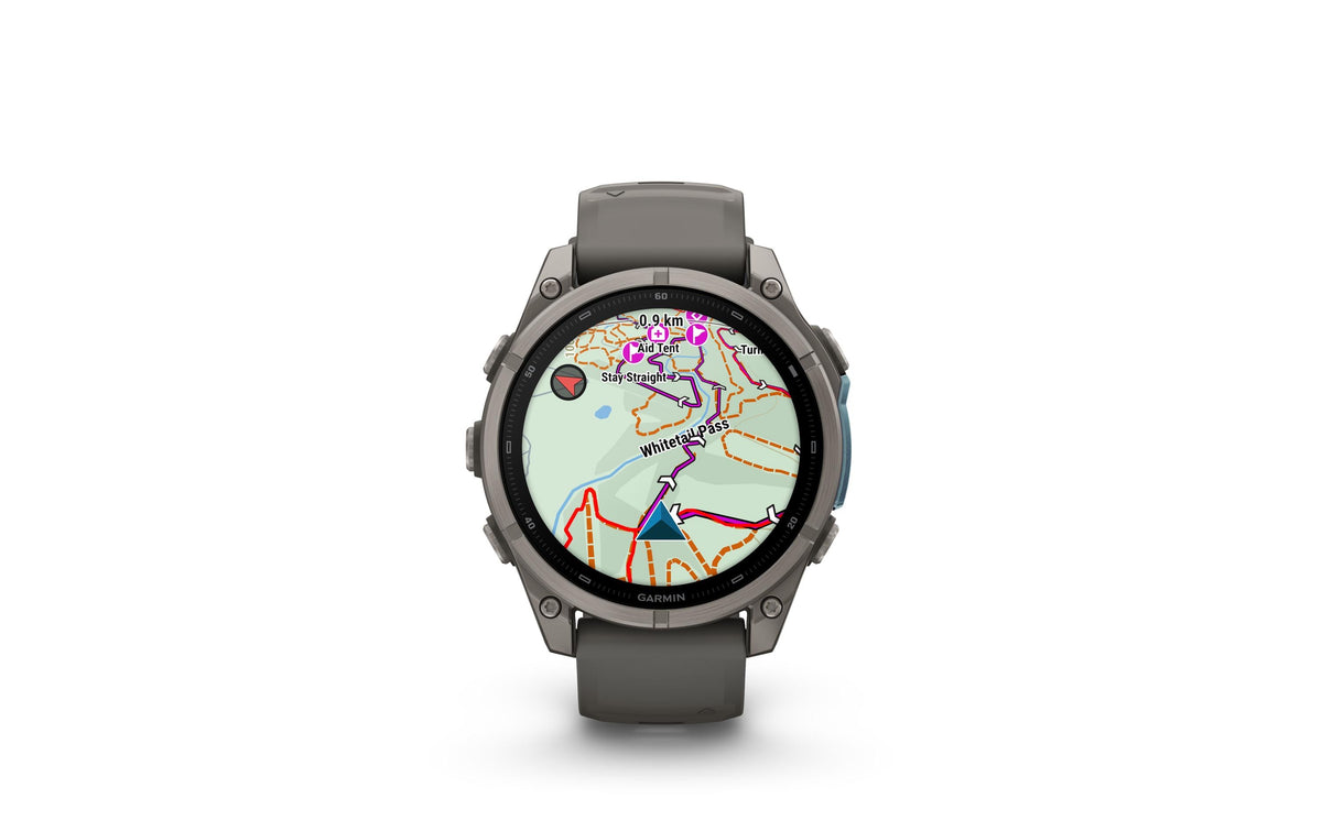 Garmin fēnix 9 47 mm GPS – Titan, Grau, 100 m, für Android, iPhone