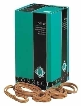 Connect Gummibänder – 3 × 100 mm, Ø 63 mm, braun, Naturkautschuk, 500 g