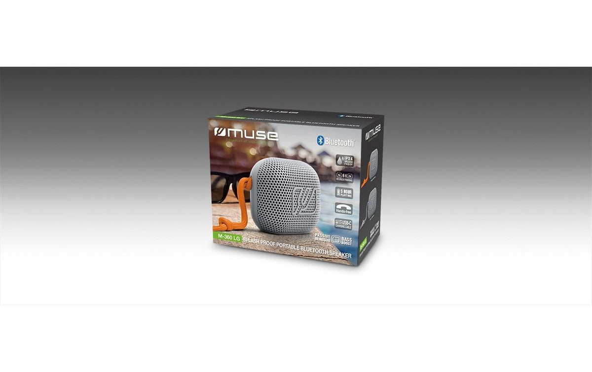 Muse M-360 – Bluetooth-Lautsprecher – 5 W, IPX4, 5 h – Grau