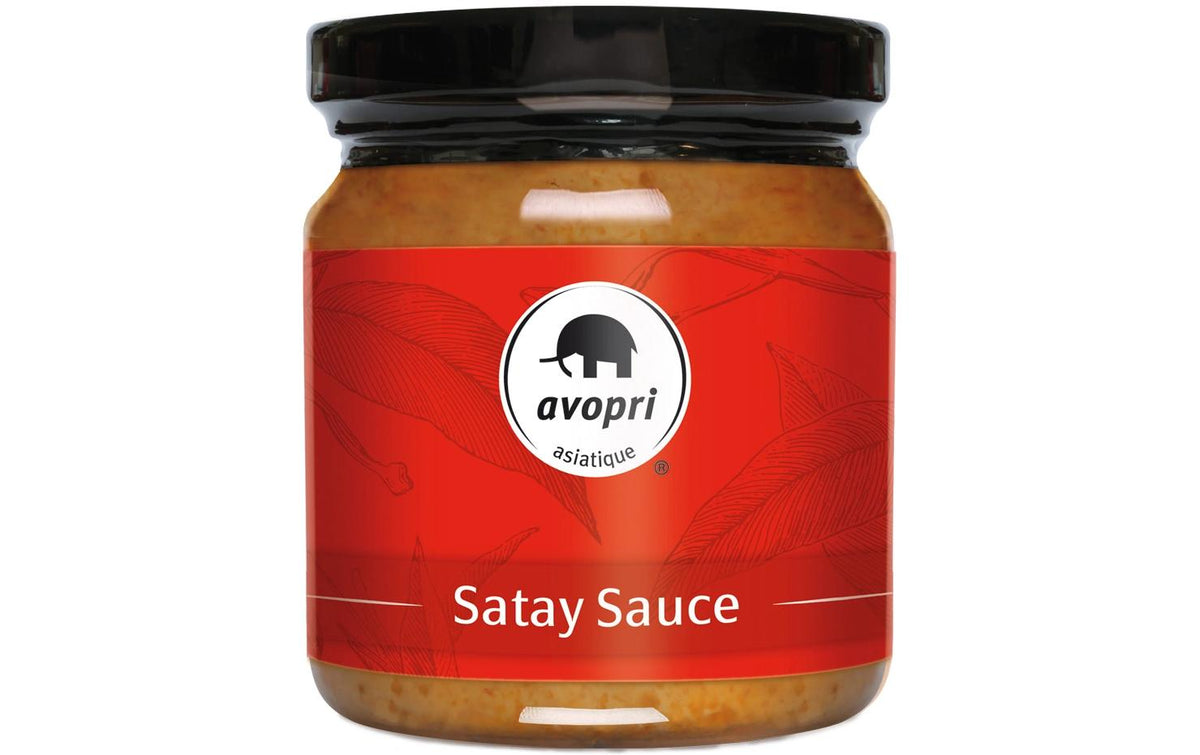 Avopri Satay Erdnuss-Sauce, Vegan – 195 g