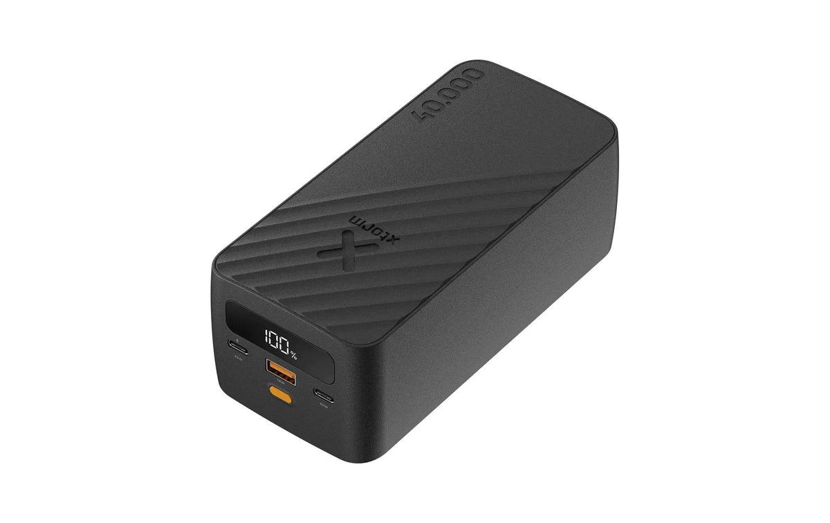 Xtorm Go2 Powerbank 40'000 mAh – 45 W PD, 2× USB-C, 1× USB-A, schwarz