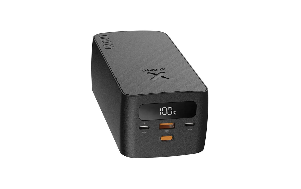 Xtorm Go2 Powerbank 40'000 mAh – 45 W PD, 2× USB-C, 1× USB-A, schwarz
