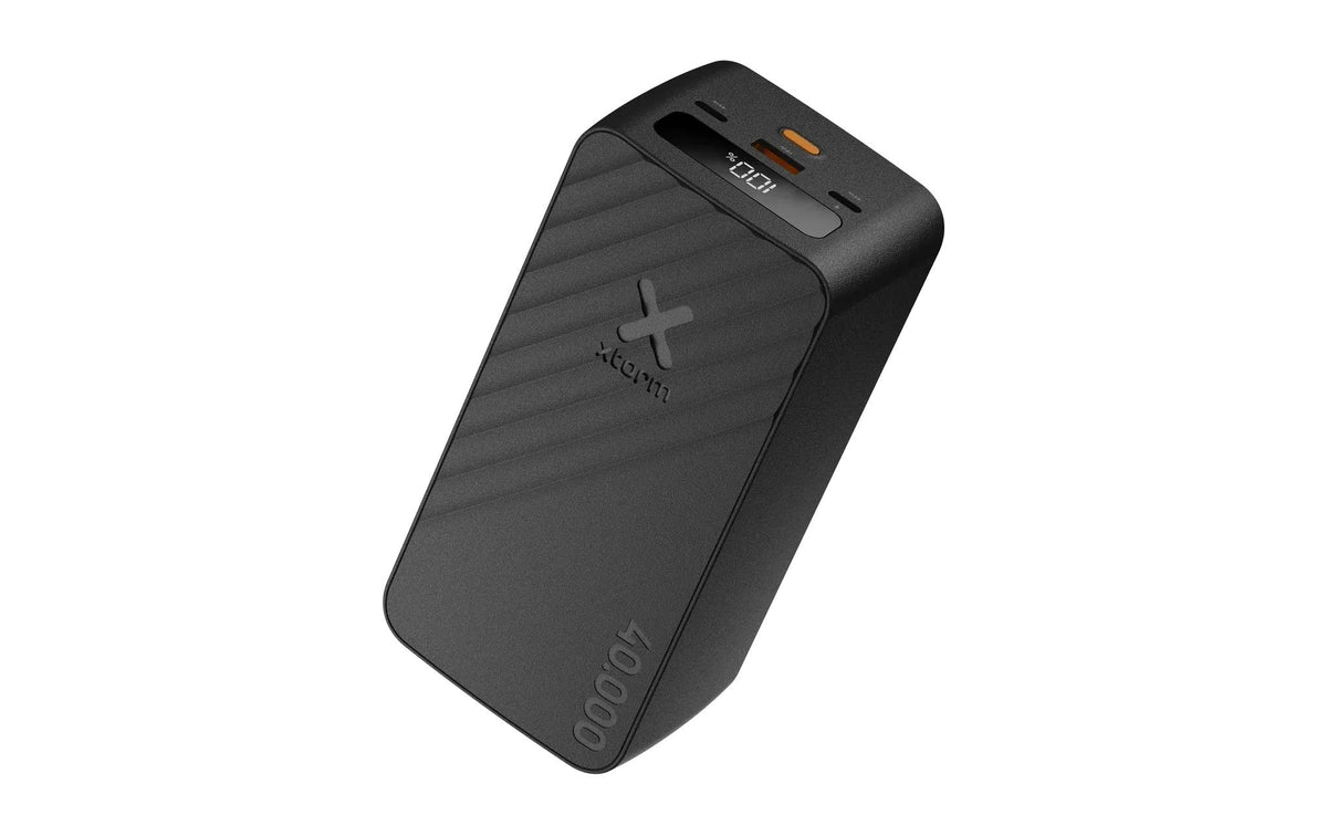 Xtorm Go2 Powerbank 40'000 mAh – 45 W PD, 2× USB-C, 1× USB-A, schwarz