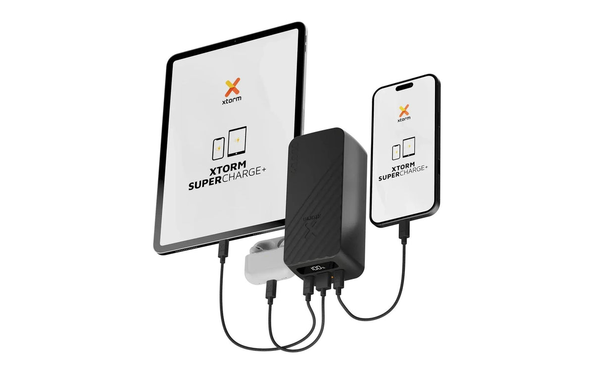 Xtorm Go2 Powerbank 40'000 mAh – 45 W PD, 2× USB-C, 1× USB-A, schwarz