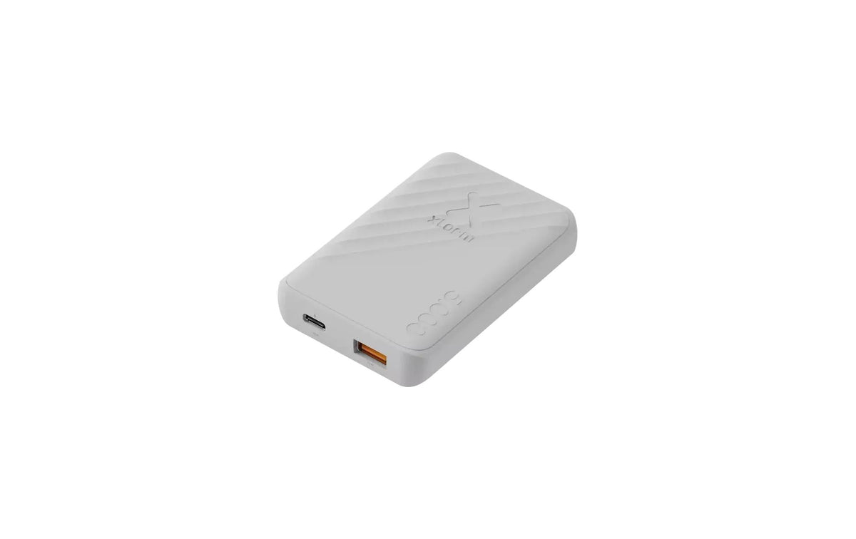 Xtorm Go2 Powerbank 5'000 mAh – 12 W, 1× USB-C, 1× USB-A, weiss