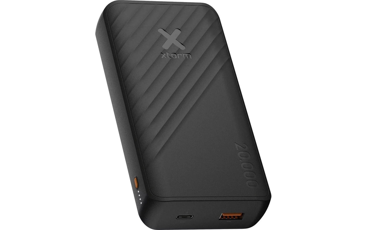 Xtorm Go2 Powerbank 20'000 mAh – 20 W PD, 1× USB-C, 1× USB-A, schwarz/anthrazit