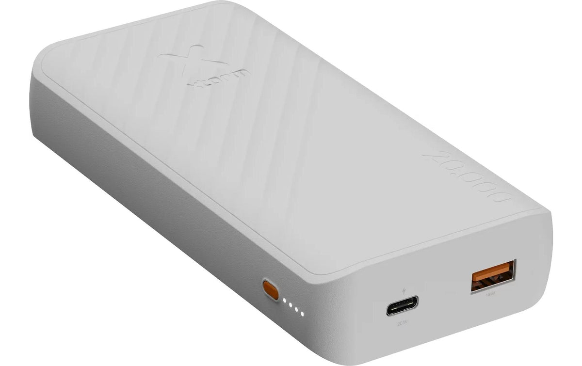 Xtorm Go2 Powerbank 20'000 mAh – 20 W PD, 1× USB-C, 1× USB-A, weiss