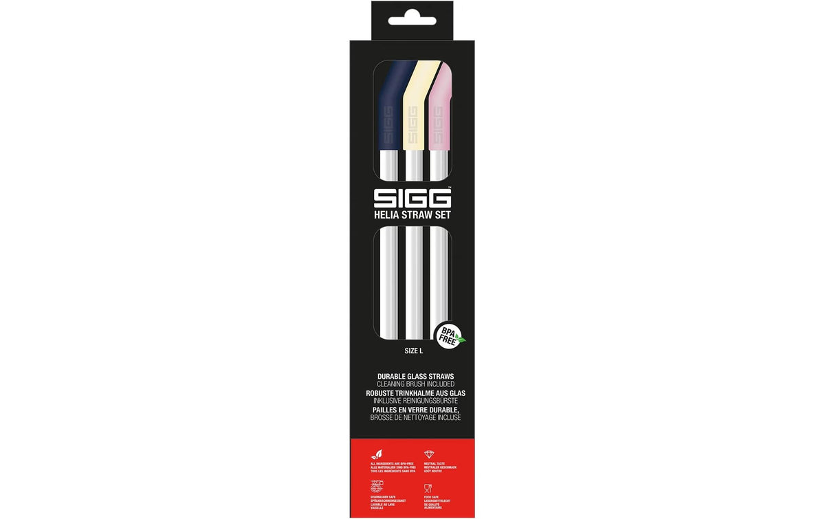 SIGG Helia Ersatzhalme – für Helia 0,6 l, 3er-Set, BPA-frei, Mehrfarbig