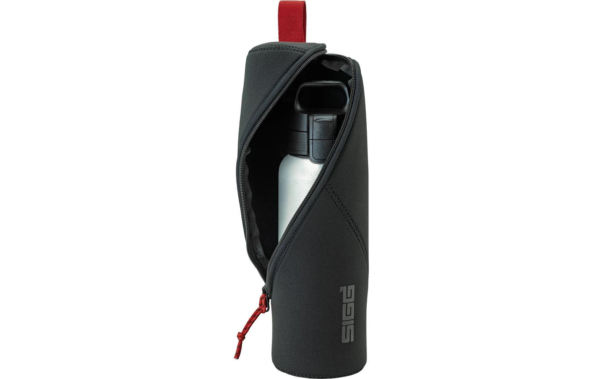 SIGG Flaschenhalter L Trinkflaschenhalter – Neopren, Nylon, Schwarz, für 1,0–1,1 l Flaschen