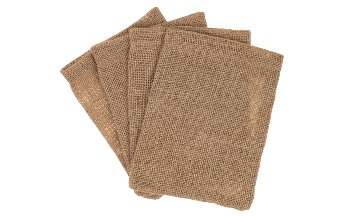 Ftm Verpackungsbeutel, Jute, ohne Kordel – 150 × 200 mm, sandbraun – 4 Stk.