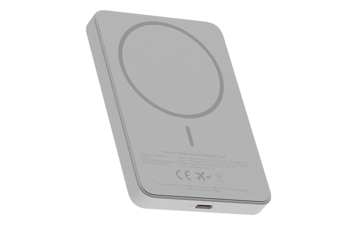 Xtorm Go2 MagSafe Powerbank 5'000 mAh – 18 W PD, 1× USB-C, weiss