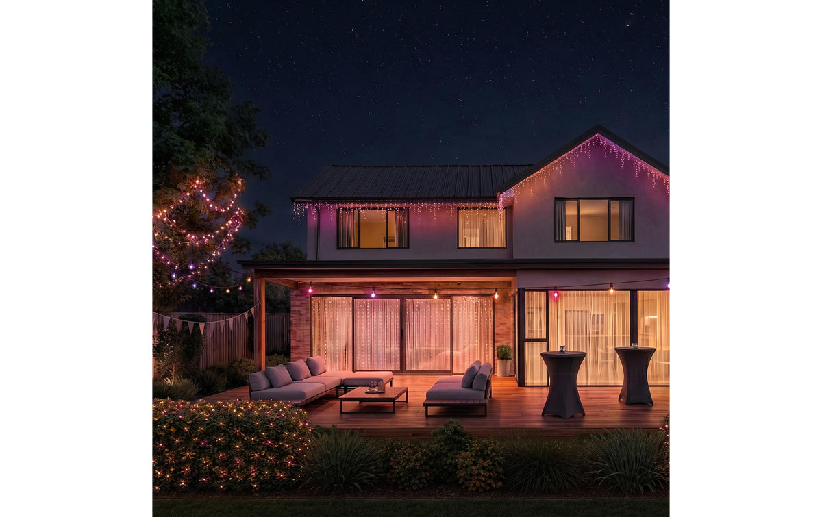 Philips by Signify Philips Hue Lichtervorhang Festavia – Erweiterungsset, 1,35 × 2 m, 250 LEDs, RGBW, dimmbar, für Philips Hue