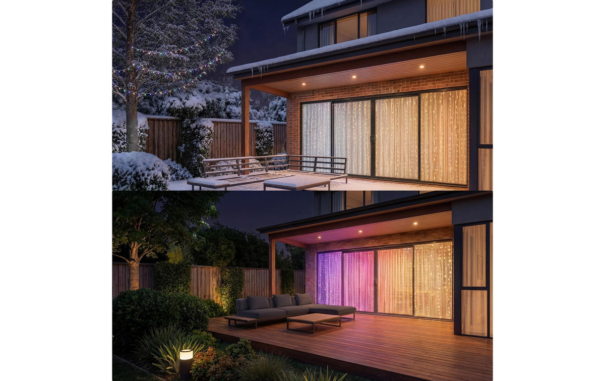 Philips by Signify Philips Hue Lichtervorhang Festavia – Erweiterungsset, 1,35 × 2 m, 250 LEDs, RGBW, dimmbar, für Philips Hue