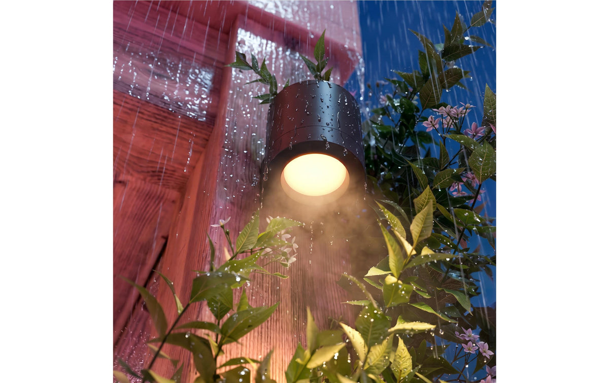 Philips by Signify Philips Hue Aussenwandleuchte – Farbwechsel, variable Farbtemperatur – Schwarz – Aluminium
