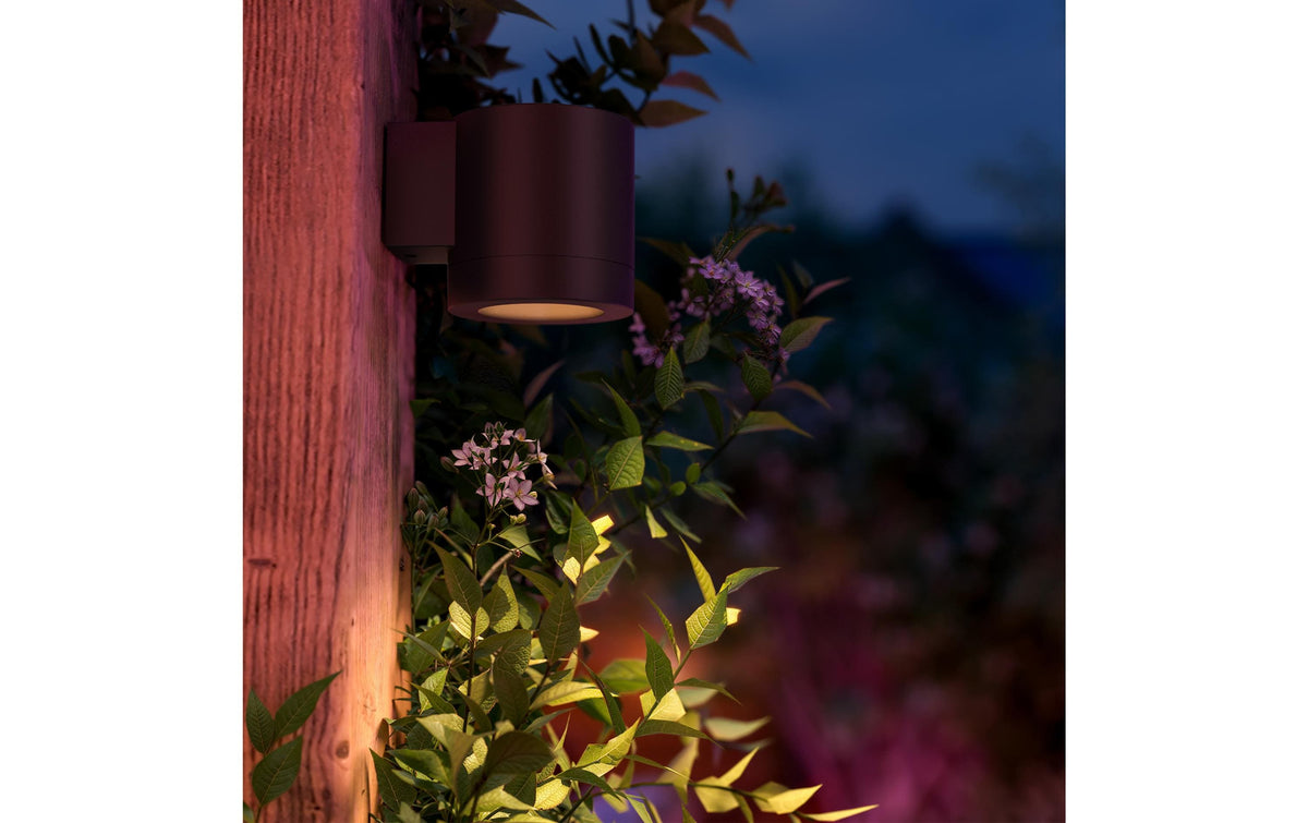 Philips by Signify Philips Hue Aussenwandleuchte – Farbwechsel, variable Farbtemperatur – Schwarz – Aluminium