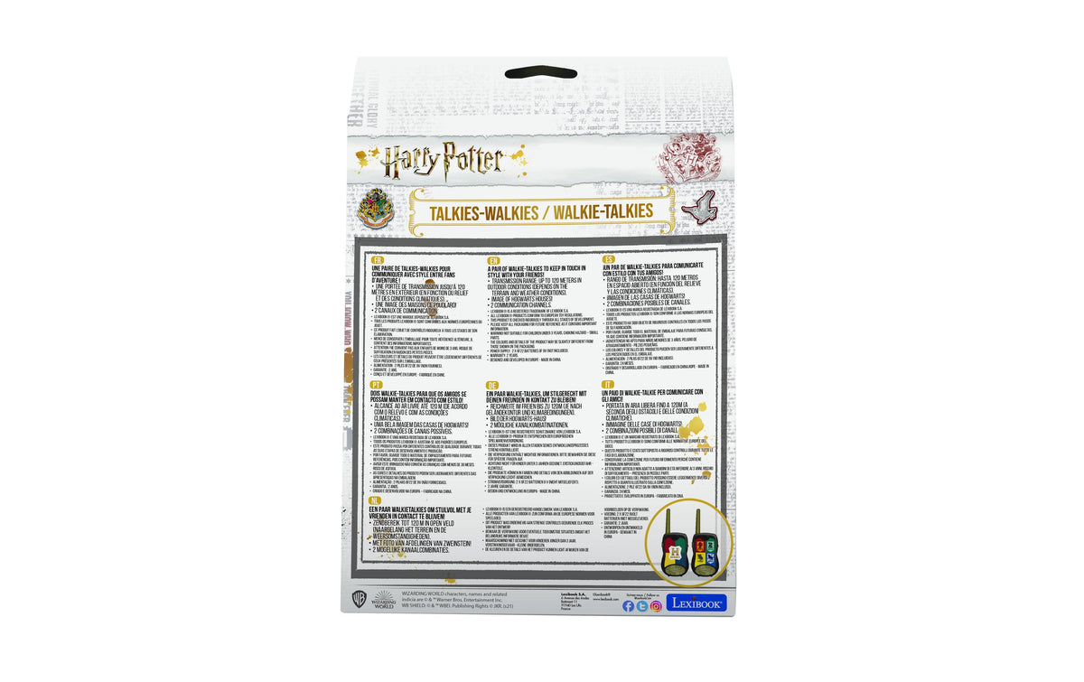 Lexibook Harry Potter Walkie-Talkies – Funkgerät, Reichweite bis 120 m, 2× 9V, Mehrfarbig