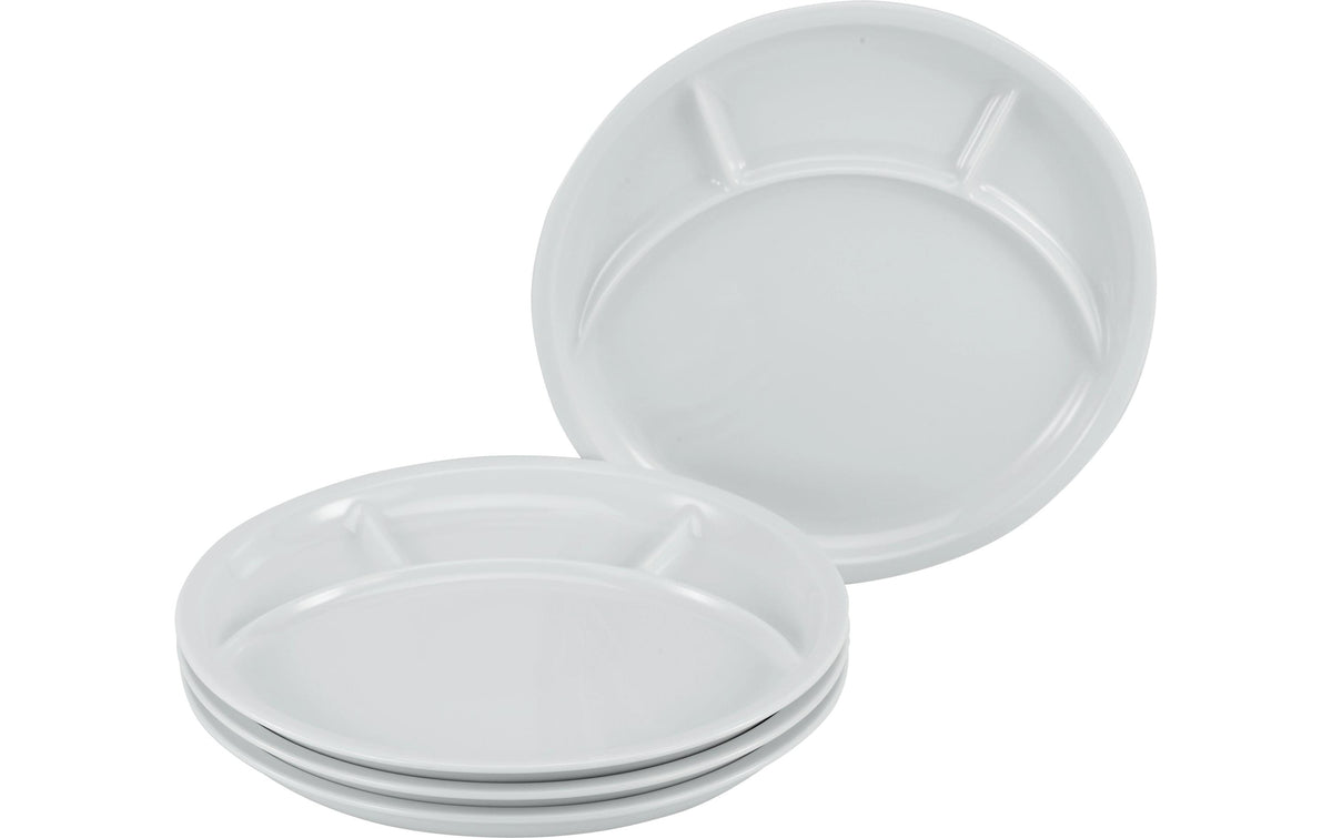 Creatable Fondueteller – 4er Set, Ø 27 cm, Porzellan, Weiss, spülmaschinenfest