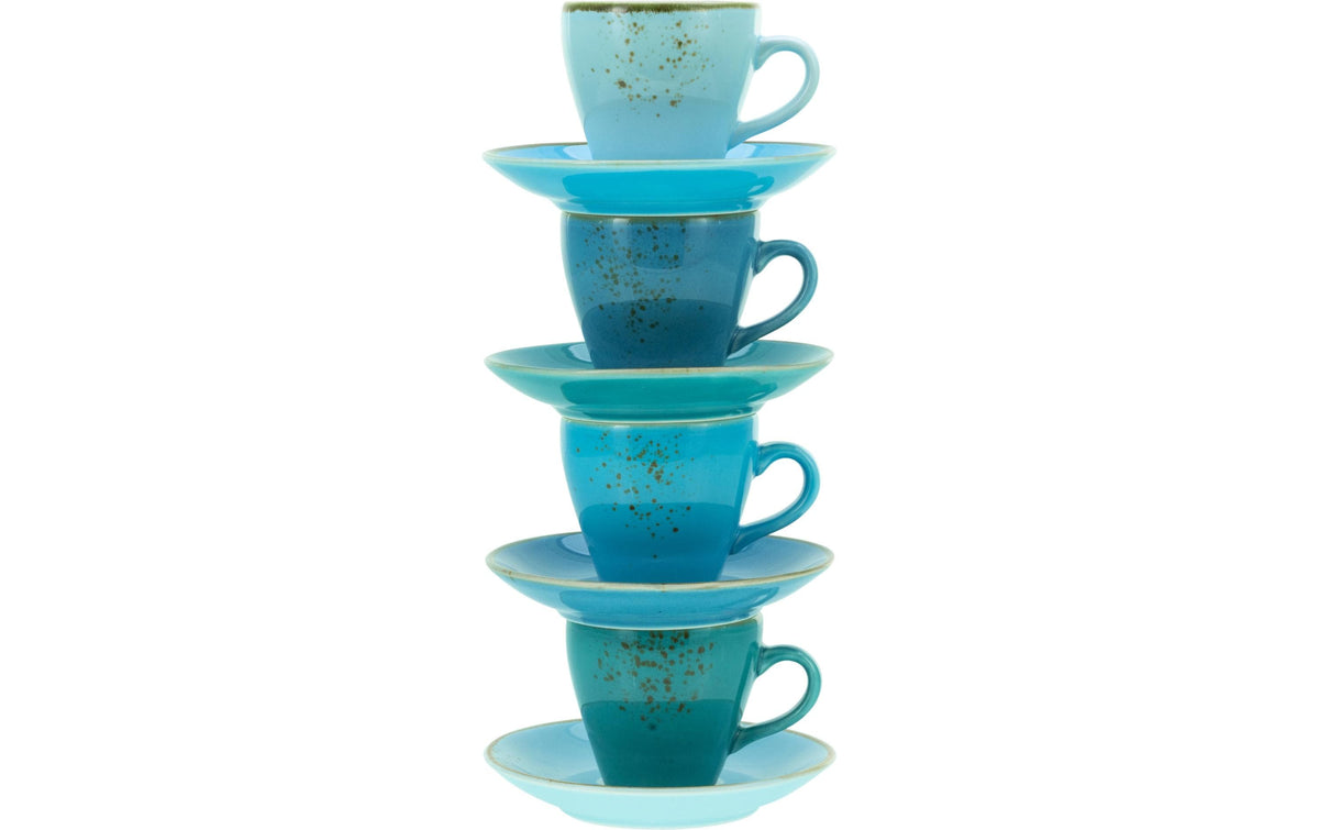 Creatable Tassen-Set – 100 ml, Ø 12,0 cm, H 17,0 cm, Steinzeug, Blau, spülmaschinenfest, mikrowellengeeignet