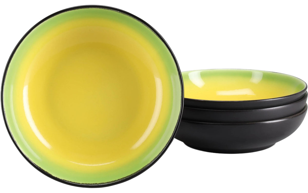 Creatable Schüssel – 4er Set, 950 ml, Ø 22,5 cm, Steinzeug, Grün, spülmaschinenfest, mikrowellengeeignet