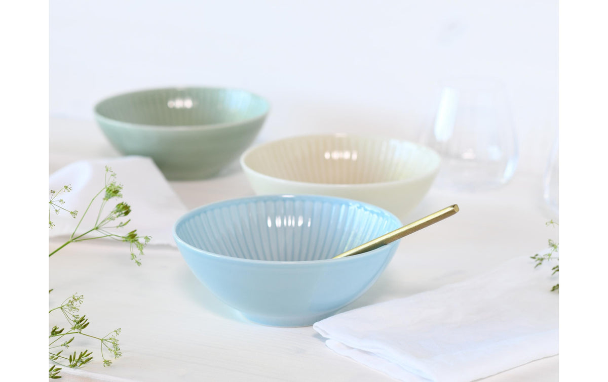 CreaTable Schüssel Valencia Pastell – 6er Set, Ø 17 cm, Porzellan, spülmaschinenfest